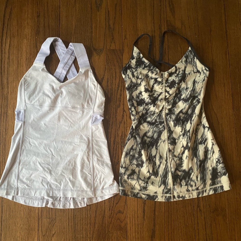 Two Lululemon Tanks Size 2